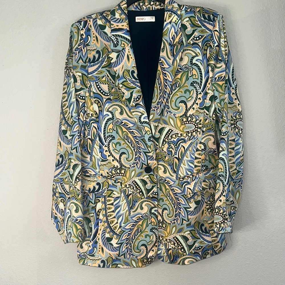 Vivid Patterned Women's Blazer